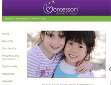 Tablet Screenshot of montessorichildrensctr.com